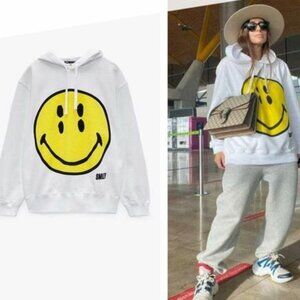 Zara x Smiley Limited Edition Smiley Hooded Sweatshirt S